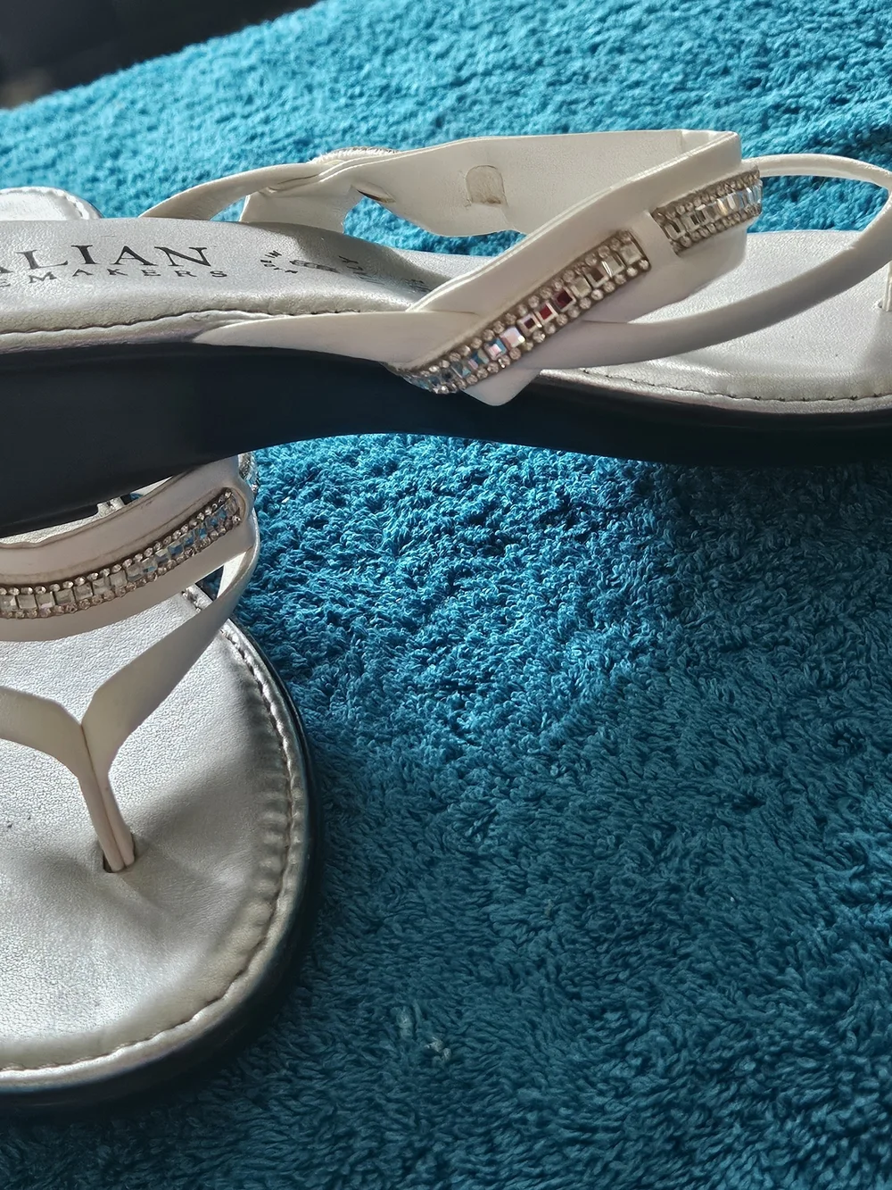 Italian Shoemakers Rhinestone Women's Wedge Sandals